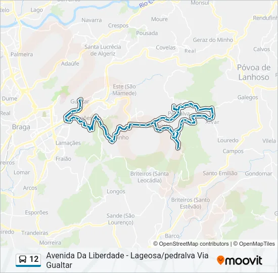 12 Bus Line Map