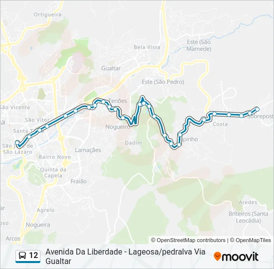 12 Bus Line Map