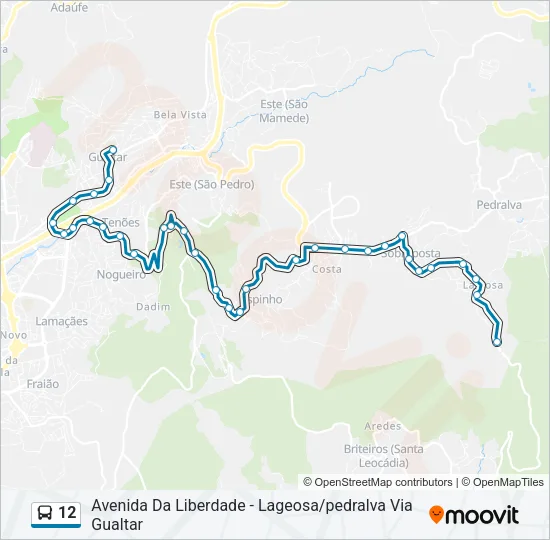 12 Bus Line Map