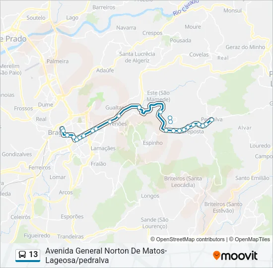 13 Bus Line Map