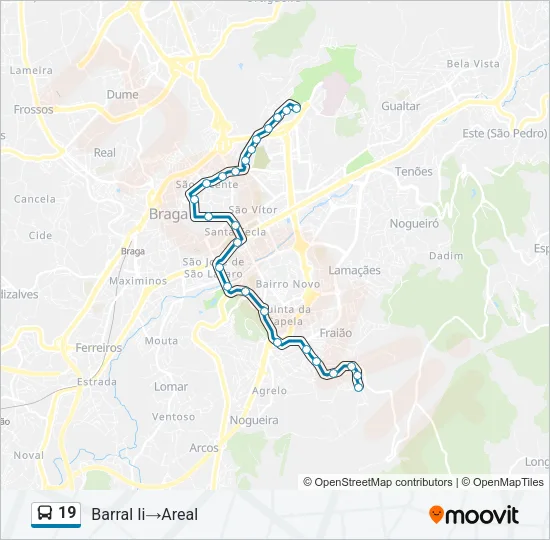 19 Bus Line Map