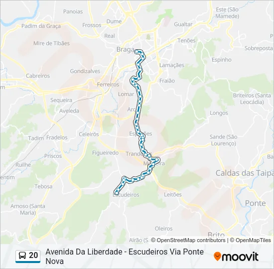 20 Bus Line Map