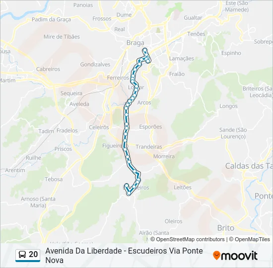 20 Bus Line Map