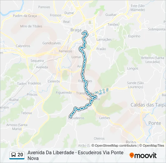 20 Bus Line Map