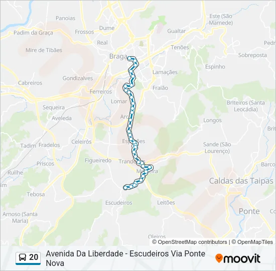 20 Bus Line Map