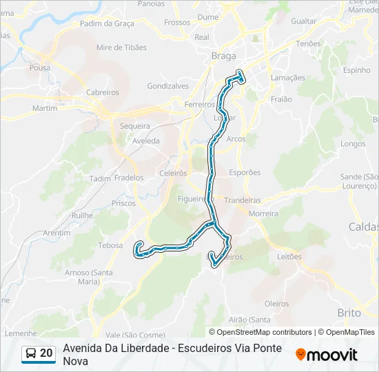 20 Bus Line Map