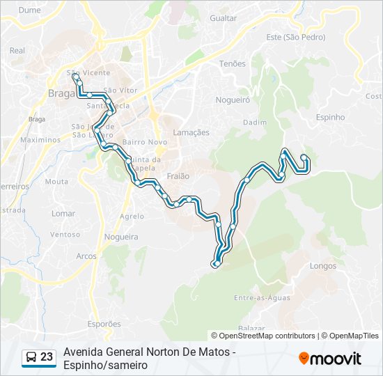 23 bus Line Map