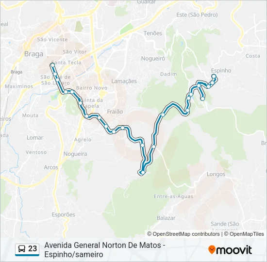 23 Bus Line Map