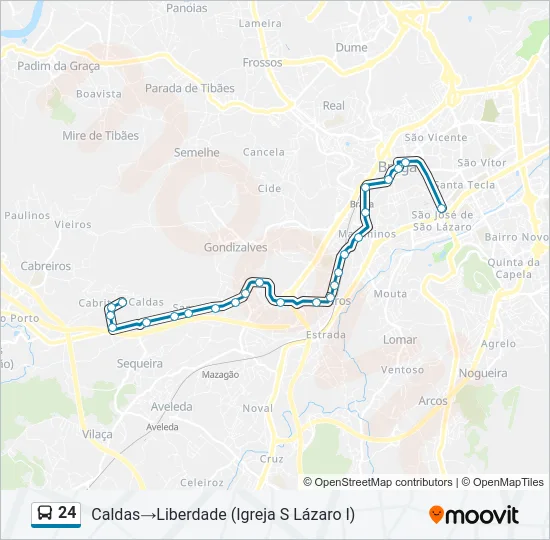 24 Bus Line Map