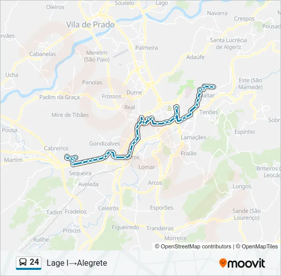 24 Bus Line Map