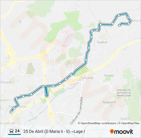 24 Bus Line Map