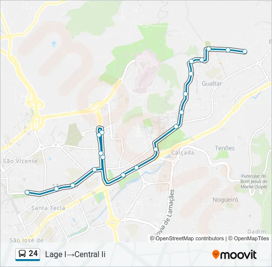 24 Bus Line Map