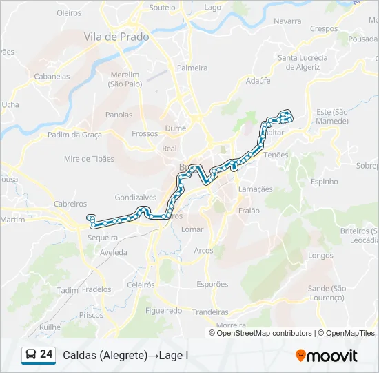 24 Bus Line Map