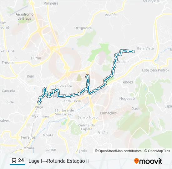24 Bus Line Map