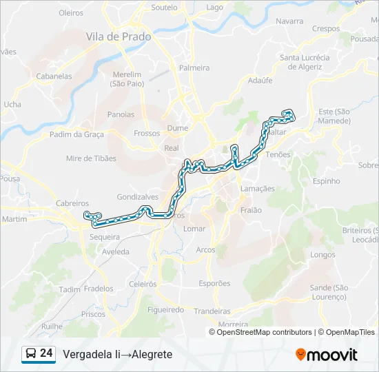 24 Bus Line Map