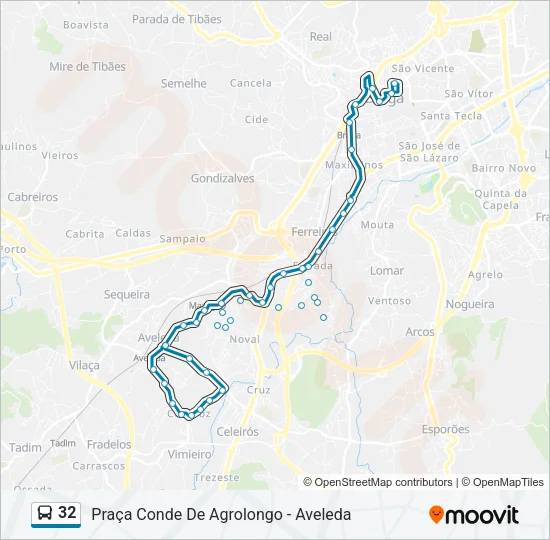 32 Bus Line Map