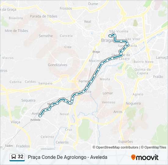 32 Bus Line Map