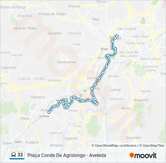 32 Bus Line Map