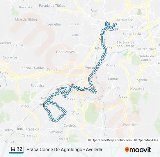32 Bus Line Map
