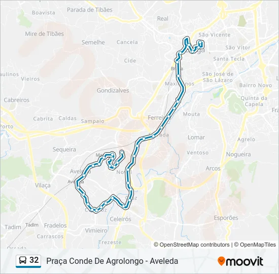 32 Bus Line Map