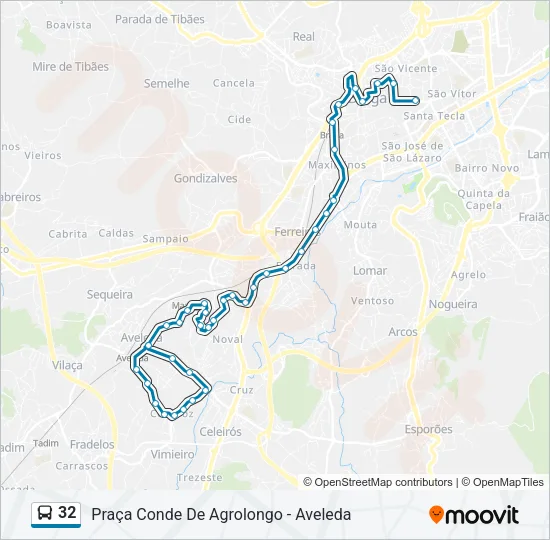 32 Bus Line Map