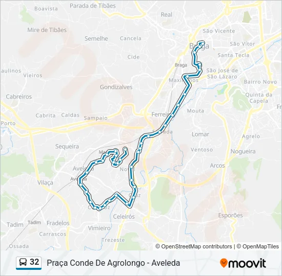 32 Bus Line Map