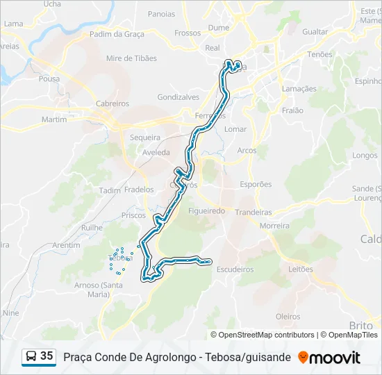 35 Bus Line Map
