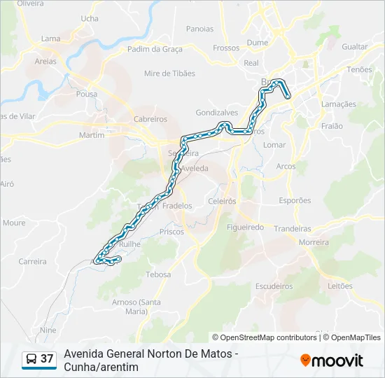37 Bus Line Map