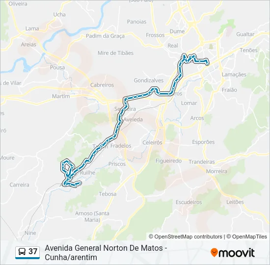 37 Bus Line Map