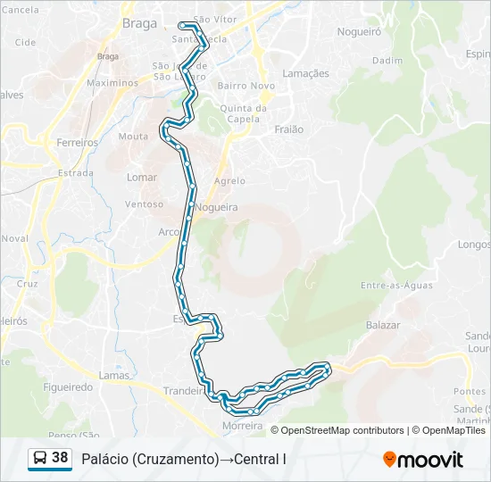 38 Bus Line Map