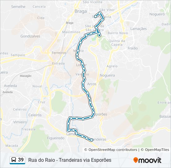 39 Bus Schedule Times 39 Route Schedules Stops Maps Americo Ribeiro Trandeiras Raio Novais E Sousa Updated