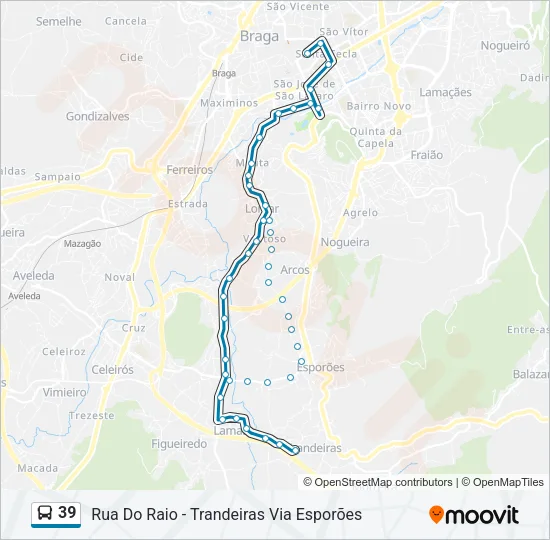 39 Bus Line Map