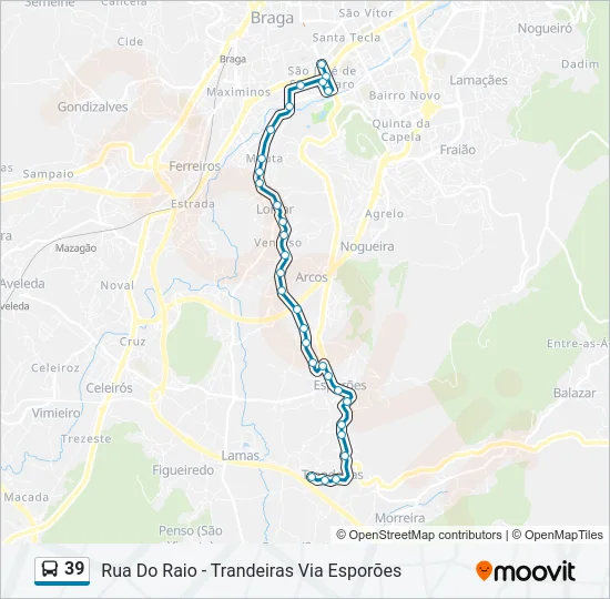 39 Bus Line Map