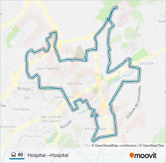 40 Bus Line Map