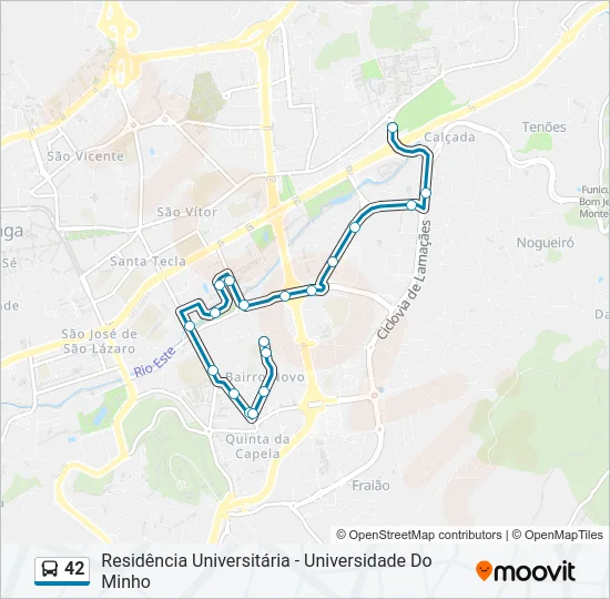 42 Bus Line Map