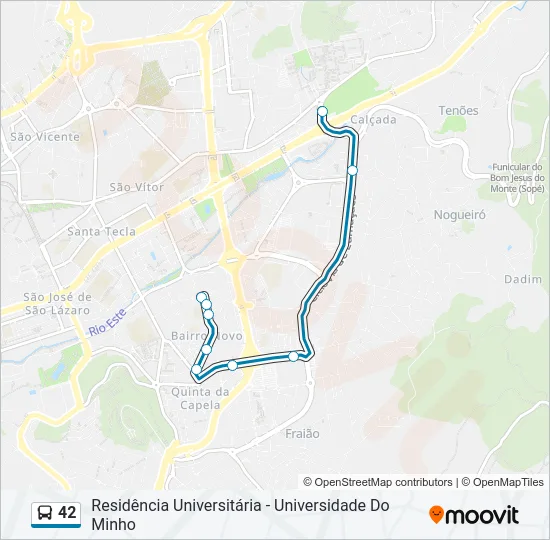 42 Bus Line Map