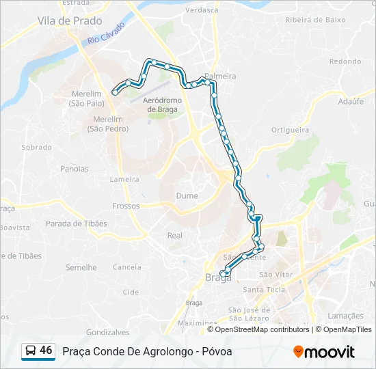 46 Bus Line Map