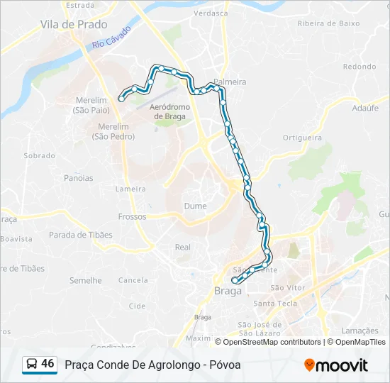 46 Bus Line Map