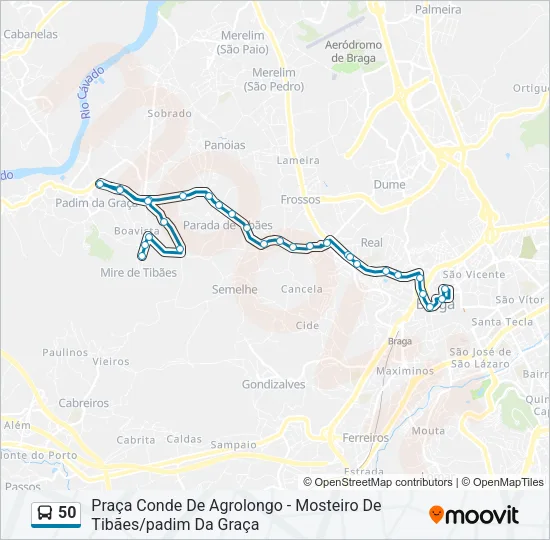 50 Bus Line Map