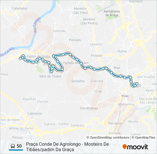 50 Bus Line Map