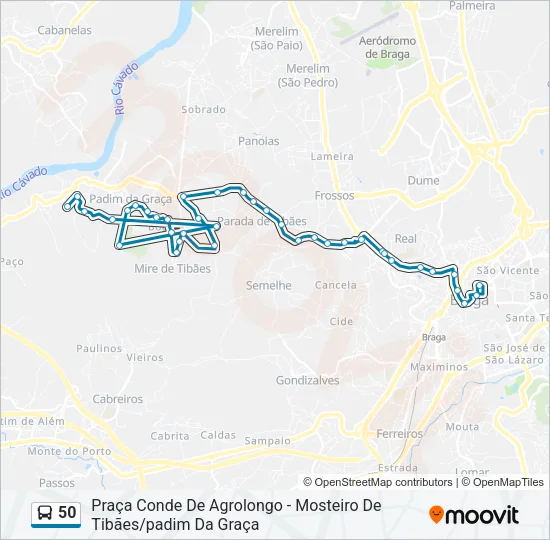 50 Bus Line Map