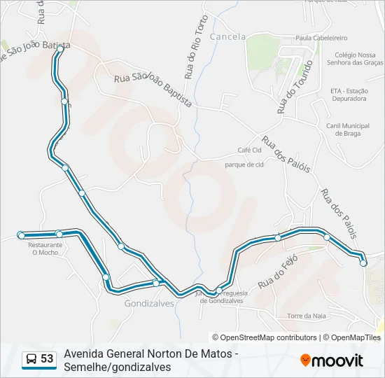 53 Bus Line Map