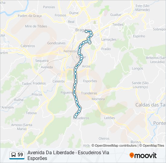 59 bus Line Map