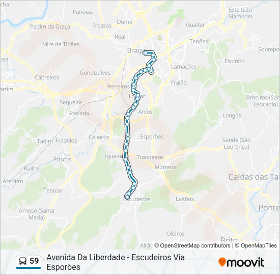 59 Bus Line Map