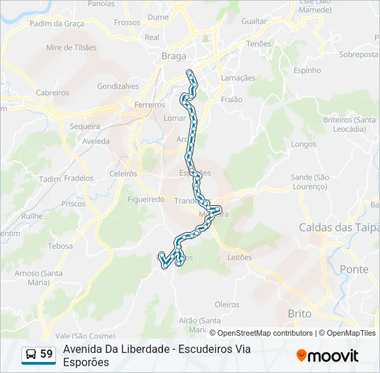 59 Bus Line Map