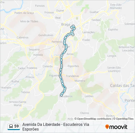 59 Bus Line Map