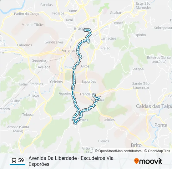 59 Bus Line Map