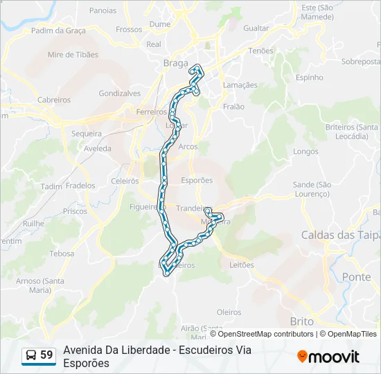59 Bus Line Map