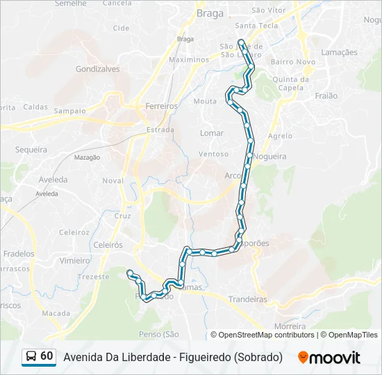 60 Bus Line Map
