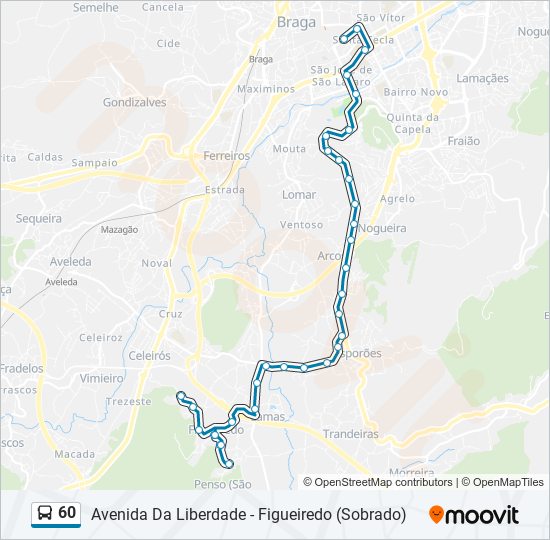 60 bus Line Map